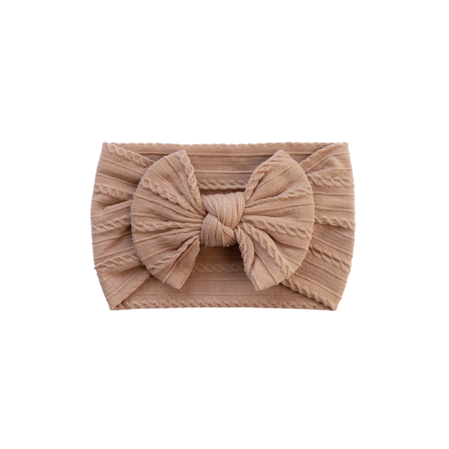 Cinnamon - Baby cable bow headband