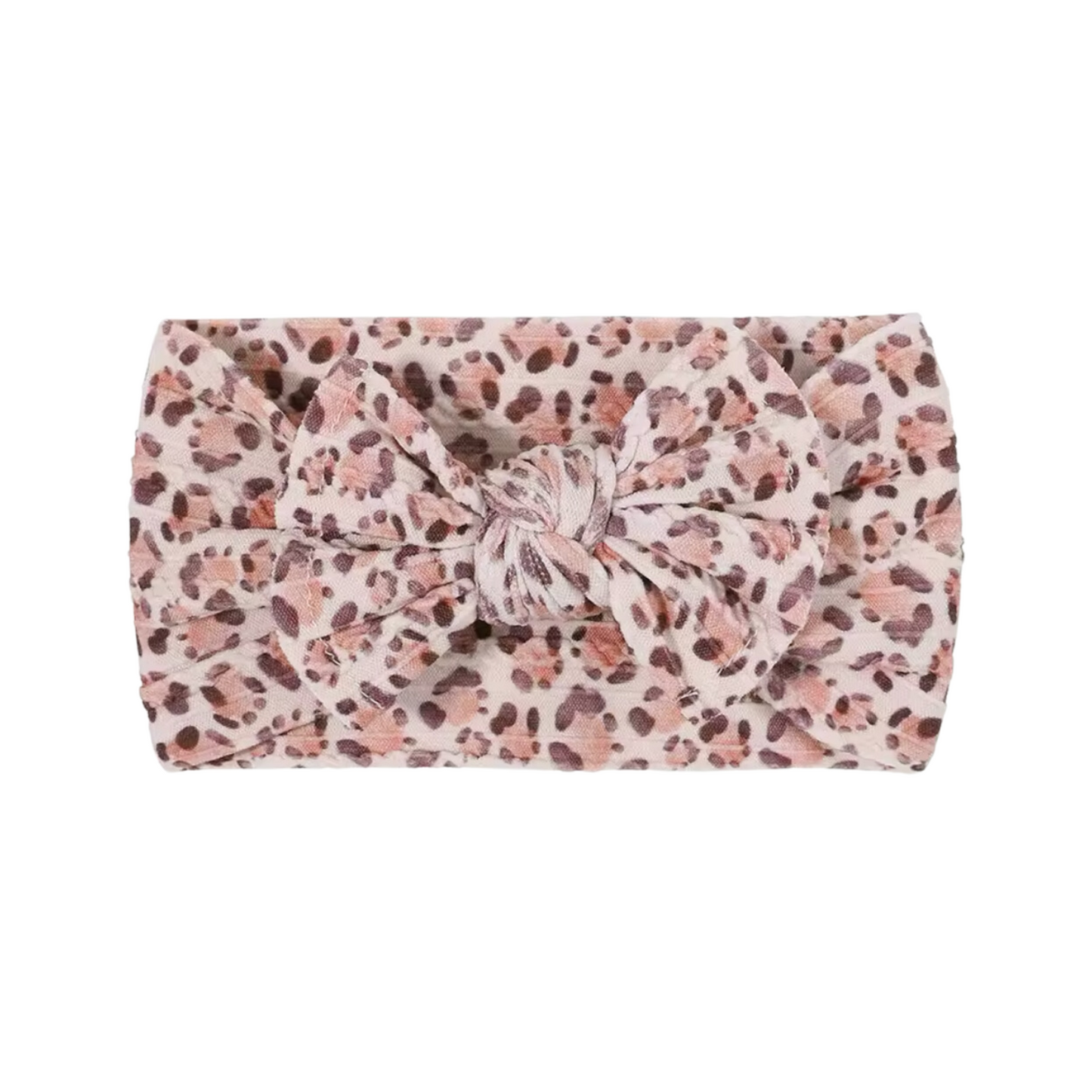 "Leopard" pattern - Baby cable bow headband