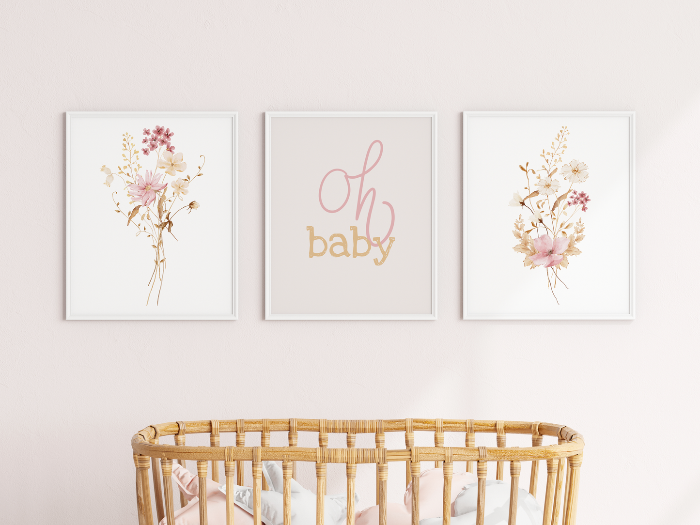 Set of three A3 posters - Wildflowers | Oh baby