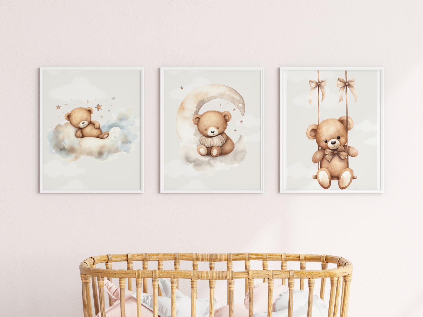 Set of three A3 posters - Baby bears