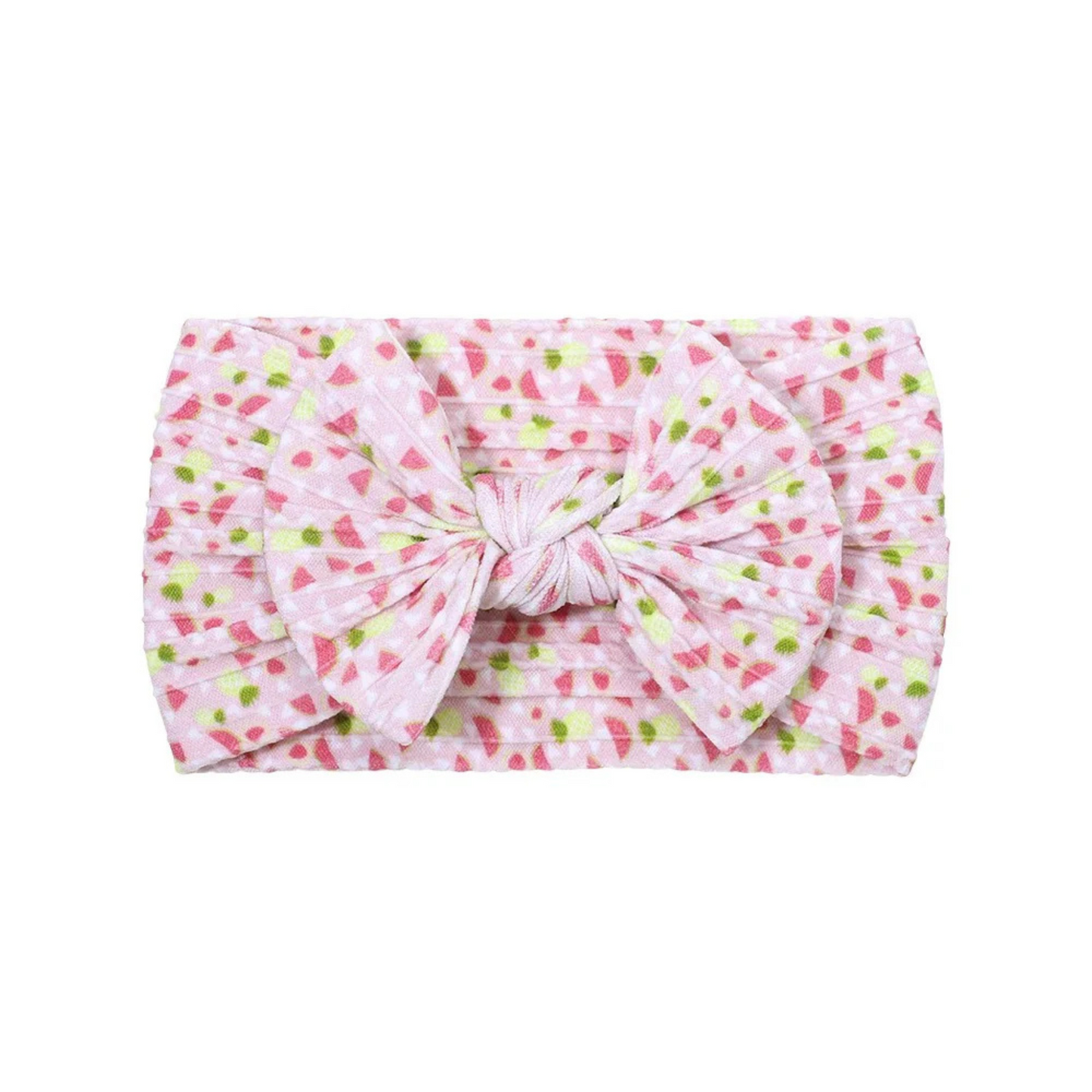 Watermelon & Pineapple pattern - Baby cable bow headband