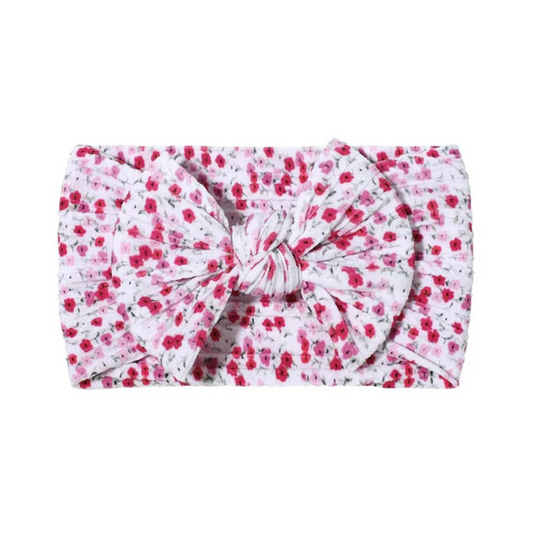 Spring - Baby cable bow headband