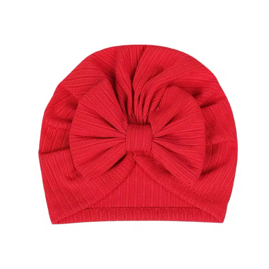 Red - Baby turban hat